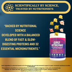 Gro Strong Multi-Age Protein Supplement with Prebiotic Fiber & Vitamins (500g) - Image 6
