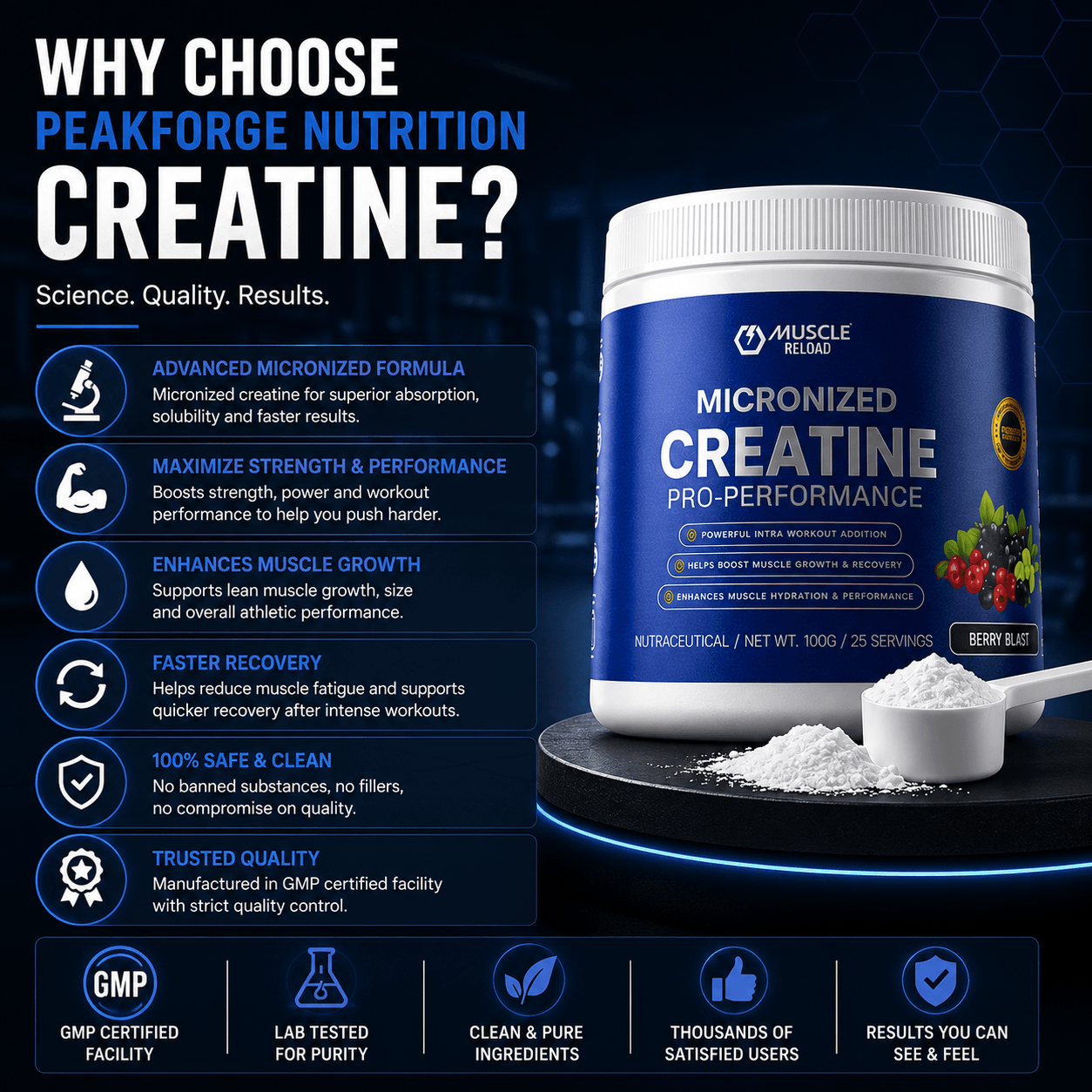 Muscle Reload Micronized Creatine Pro-Performance German Creatine - Image 3