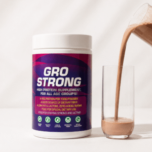 Gro Strong Multi-Age Protein Supplement with Prebiotic Fiber & Vitamins (500g)